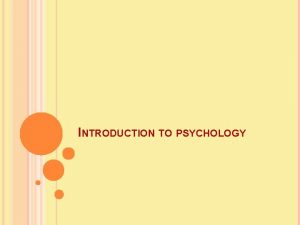 Nature and scope of psychology