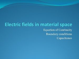 Electric field in material space