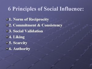 Social influence principles