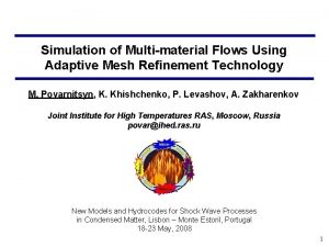 Simulation of Multimaterial Flows Using Adaptive Mesh Refinement