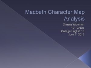 Macbeth character relationship map
