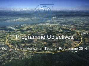Programme Objectives Konrad Jende Hungarian Teacher Programme 2014
