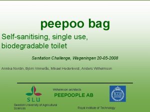 Peepoo bags