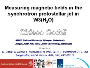 Measuring magnetic fields in the synchrotron protostellar jet