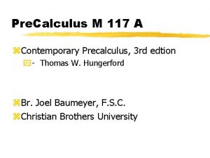 Contemporary precalculus