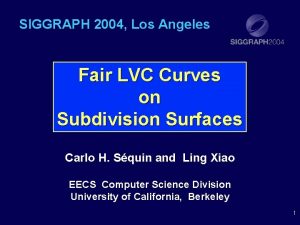 SIGGRAPH 2004 Los Angeles Fair LVC Curves on