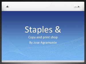 Staples menu printing