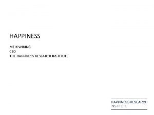 Ceo of happiness