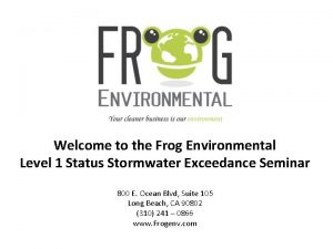 Frog environmental