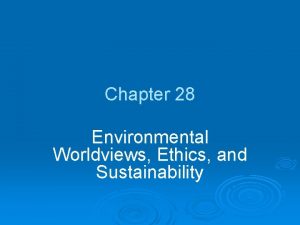 Environmental world view