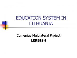 Lithuanian education system
