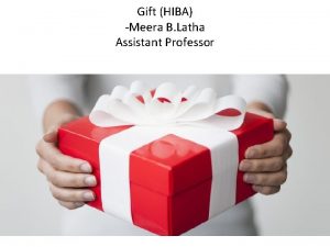 Gift HIBA Meera B Latha Assistant Professor Transfer