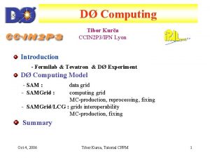 D Computing Tibor Kura CCIN 2 P 3IPN