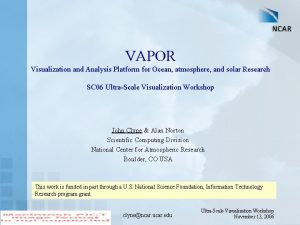 Vapor visualization