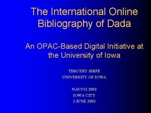International dada archive