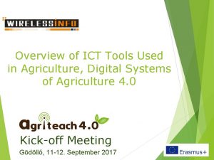 What are the ict tools used in agriculture