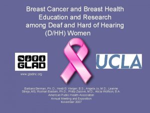 Breast Cancer and Breast Health Education and Research