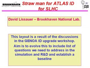 Straw man for ATLAS ID for SLHC David