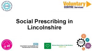 Social prescribing