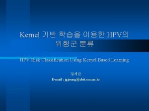 Kernel HPV HPV Risk Classification Using Kernel Based