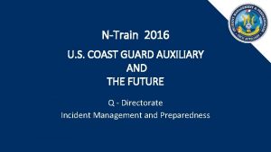NTrain 2016 U S COAST GUARD AUXILIARY AND