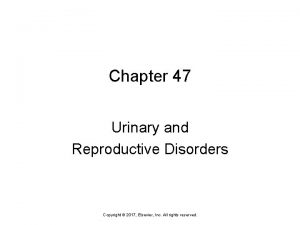 Chapter 47 urinary and reproductive disorders