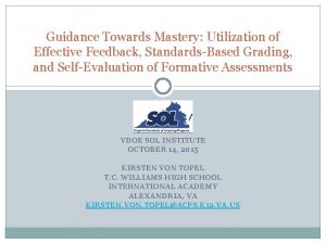 Mastery rubric