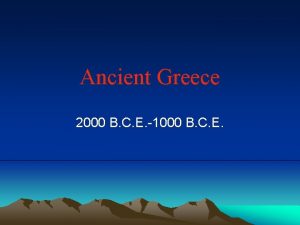 Greece 2000 bc