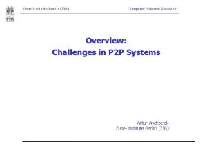 ZuseInstitute Berlin ZIB Computer Science Research Overview Challenges