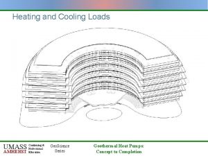 Heating and Cooling Loads UMASS Continuing Professional AMHERST