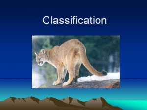 Classification Why Classify To study the great diversity