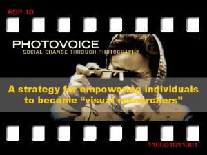 A strategy for empowering individuals to become visual