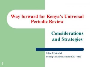 Universal periodic review kenya