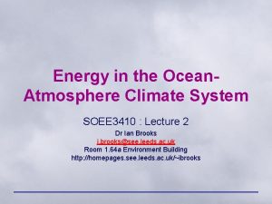 Ocean atmosphere and climate