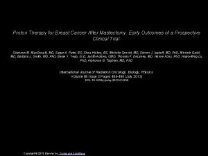 Proton therapy for breast cancer after mastectomy