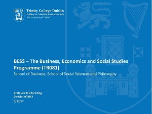 Business economics and social studies