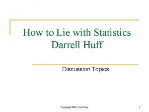 How to lie with statistics pdf