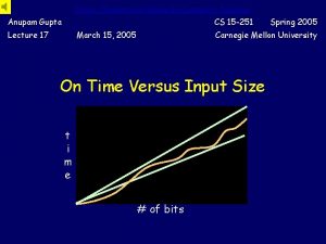 Great Theoretical Ideas In Computer Science Anupam Gupta