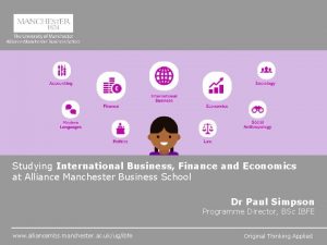 International business finance and economics manchester