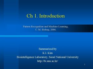Ch 1 Introduction Pattern Recognition and Machine Learning