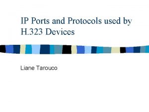 H323 ports