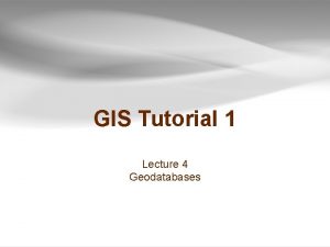 Gis tutorial