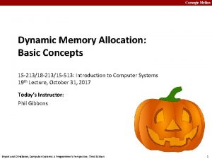 Carnegie Mellon Dynamic Memory Allocation Basic Concepts 15