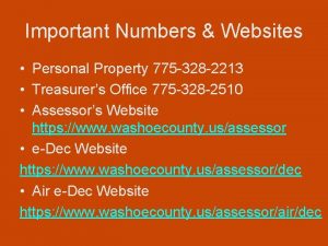Washoe county personal property declaration