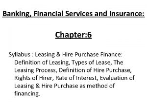 Difference between leasing and hire purchase