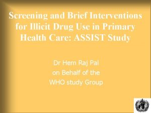 Screening and Brief Interventions for Illicit Drug Use