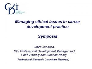 Cdi code of ethics