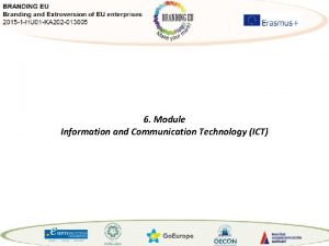 6 Module Information and Communication Technology ICT Definitions