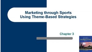 Marketing through Sports Using ThemeBased Strategies Chapter 3