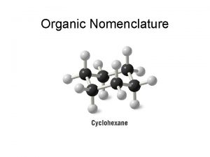 Organic Nomenclature IUPAC International Union of Pure and